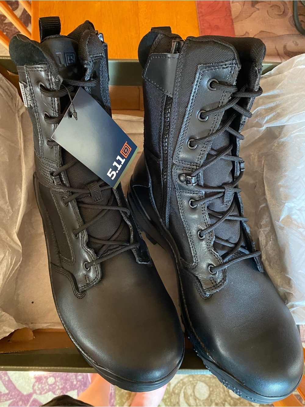 5.11 Tactical Men's Black Zippered Duty Boots